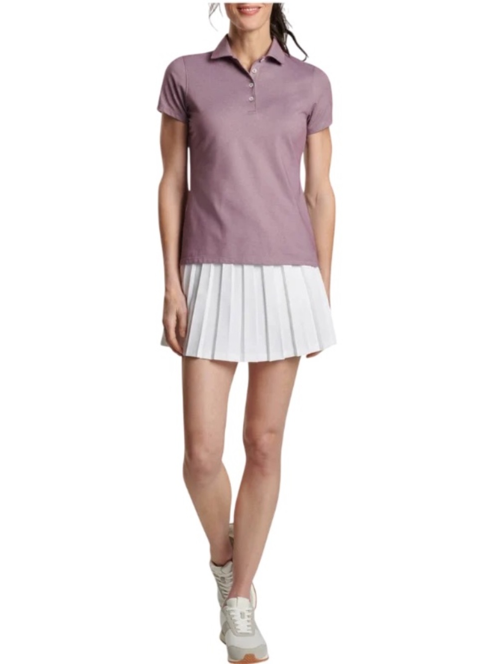 NWT Peter Millar Women's Golf Polo Shirt in Fig Size L Large New with tag